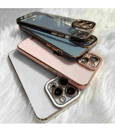 قاب اورجینال لاکچری پشت شفاف دور طلایی ایفون 13 پرو iphone 13 pro