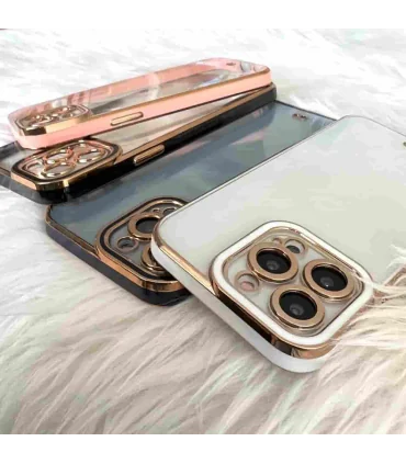 قاب اورجینال لاکچری پشت شفاف دور طلایی ایفون 13 پرو iphone 13 pro