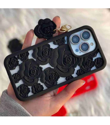 کاور اورجینال لاکچری گل برجسته ایفون 13 پرو iphone 13 pro