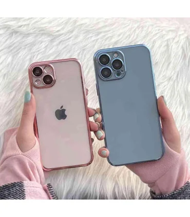 کاور اورجینال لاکچری کریستال شفاف دور رنگی ایفون apple iphone 13