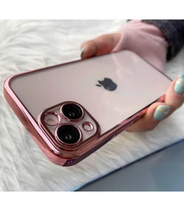 کاور اورجینال لاکچری کریستال شفاف دور رنگی ایفون apple iphone 13