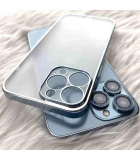 کاور اورجینال لاکچری کریستال شفاف دور رنگی ایفون iphone 13 pro max