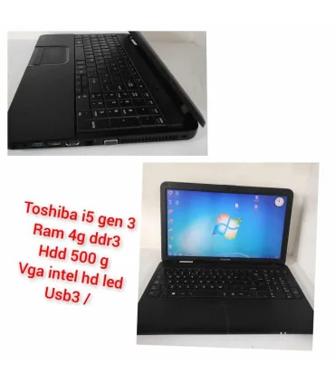 لپ تاپ توشیبا toshiba i5 gen 3ram 4 gb ssd 128