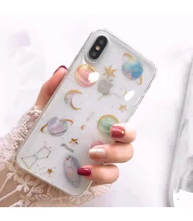 قاب گوشی کریستال براق moon and sun آیفون xr