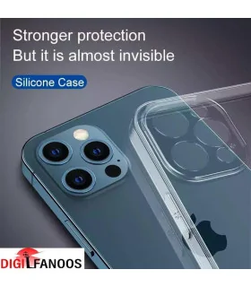 قاب ژله ای شفاف محافظ لنز دار clear case ایفون 13 پرومکس