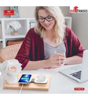 شارژر وایرلس چند کاره اورجینال برای همه گوشی ها ارلدام eardom wc19