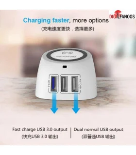 شارژر وایرلس 4 کاره اورجینال کانفلون konfulon C51Q