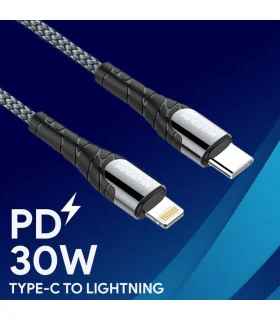 کابل تایپ سی به لایتنینگ 30 واتی کینگ استار K351 ic