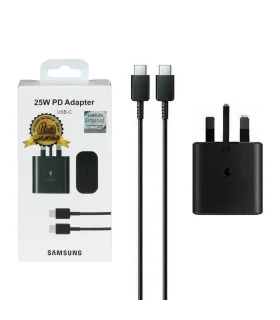 شارژر دیواری سامسونگ 25 واتی PD TA800 همراه کابل