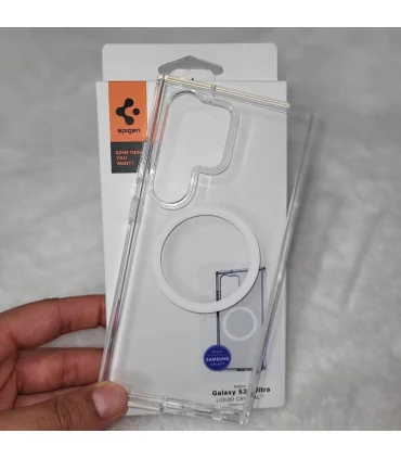 قاب اورجینال اسپیگن مگ سیف دار سامسونگ SPIGEN LIQUID CRYSTAL S23 ULTRA