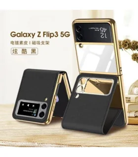 قاب چرم اورجینال 360 درجه gkk سامسونگ z flip 3