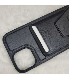 قاب اورجینال چرمی جا کارتی استند hdc ایفون 14 پرو