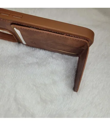 قاب اورجینال چرمی hdc جا کارتی استند ایفون 13 پرومکس