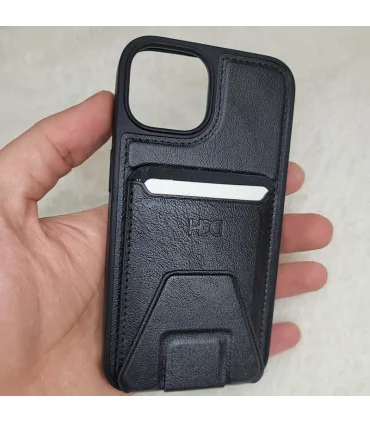 قاب اورجینال چرمی hdc جا کارتی استند ایفون 13 پرومکس