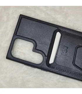 قاب چرمی اورجینال hdc جا کارتی استند دار سامسونگ s23 ultra