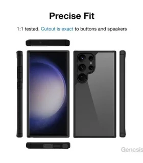 قاب شفاف s24 ultra دور سیلیکونی سامسونگ ipaky