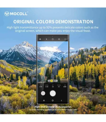 بهترین گلس s24 ultra mocoll curved full cover