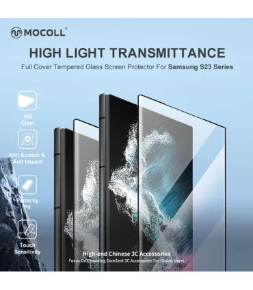 بهترین گلس s24 ultra mocoll curved full cover