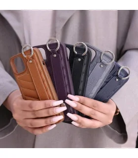 قاب چرمی ایفون 13 پرومکس هولدر دار دیزاین hdd