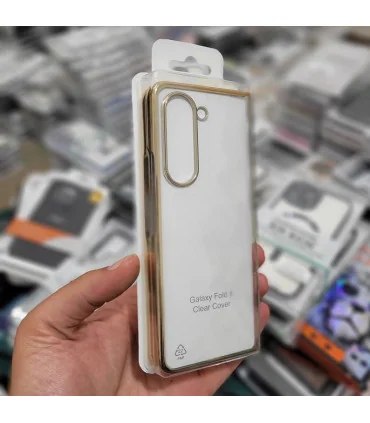 قاب کریستالی دور طلایی سامسونگ z fold 5