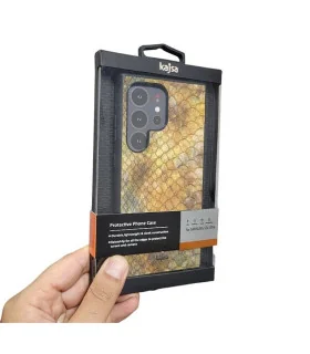 قاب چرمی s24 ultra کجسا طلا کوب kajsa die