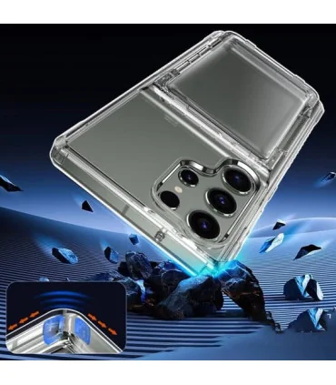 کاور کریستالی شفاف s23 ultra جا کارتی استند protection shell