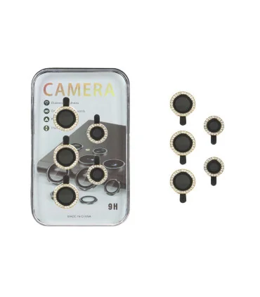 گلس لنز s23 ultra سواروسکی نگین دار طلایی