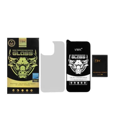 گلس ایفون 13 پرو اورجینال vwk به همراه برچسب محافظ پشت گوشی