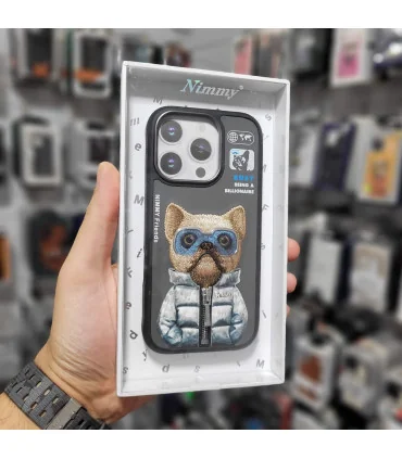 کاور nimy ایفون 16 پرومکس سگ عینکی لنز فلز