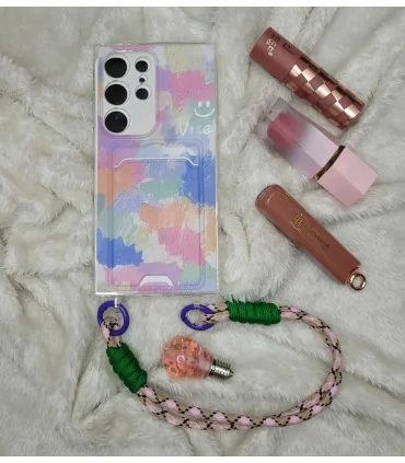 قاب جا کارتی s24 ultra ابرنگی بند دار