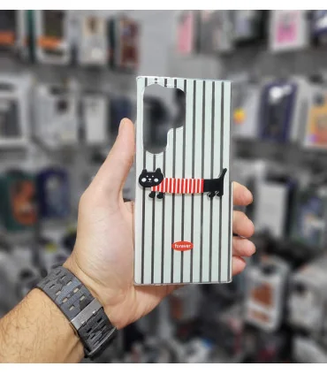 قاب کریستالی s24 ultra گربه برجسته