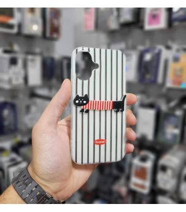 قاب کریستالی ایفون 16 گربه ی برجسته