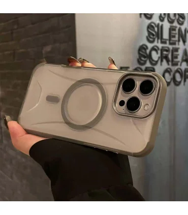 قاب کریستالی مگ سیف لنز فلزی ایفون 16 پرومکس uniqe