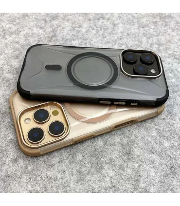 قاب کریستالی مگ سیف لنز فلزی ایفون 16 پرومکس uniqe