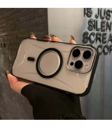 قاب کریستالی ایفون 15 پرومکس لنز فلزی uniqe