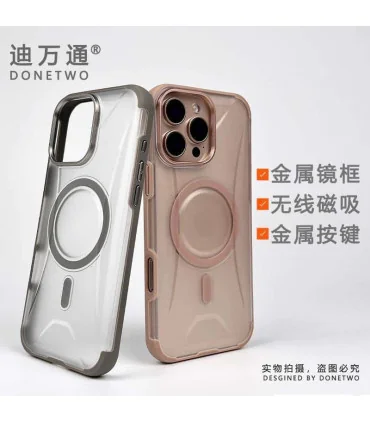 قاب کریستالی ایفون 15 پرومکس لنز فلزی uniqe