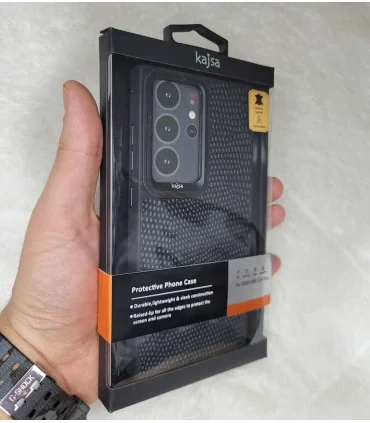 قاب چرمی s24 ultra کجسا دای kajsa لنز تیتانیوم