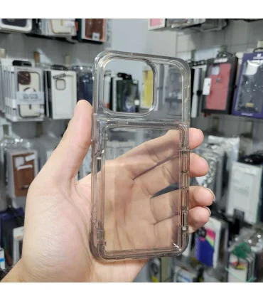 قاب کریستالی ایفون 16 پرو جا کارتی استار لایت