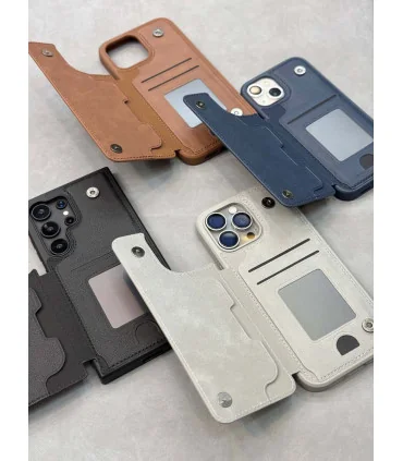 کاور چرمی s24 ultra جا کارتی galaxy wallet